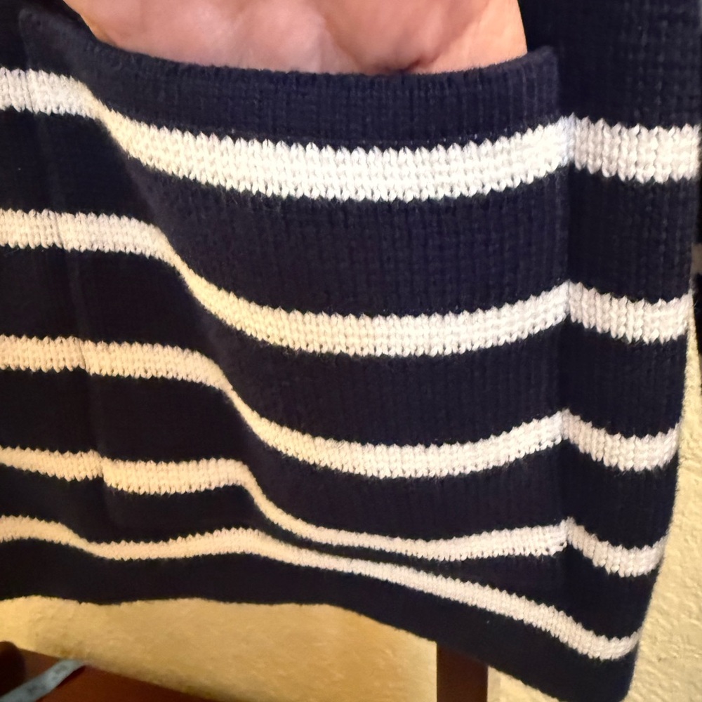 Crown & Ivy Navy and White Striped Cardigan - Picture 5 of 9